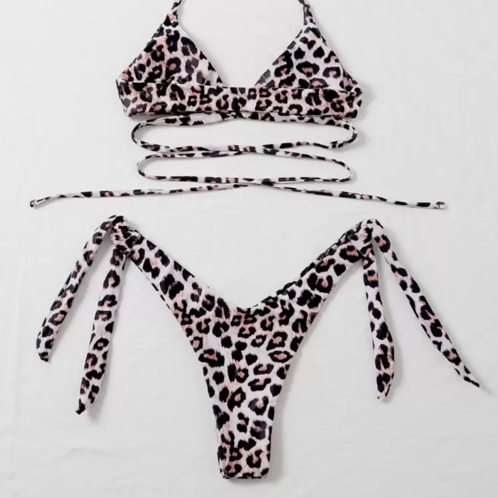 Leopard Print Bikini Set